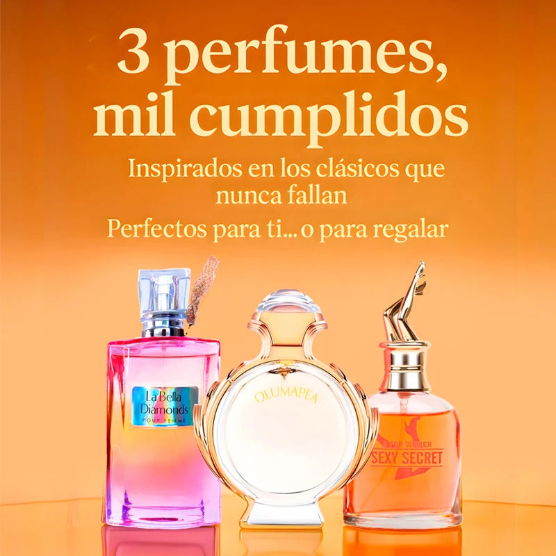 KIT 3 PERFUMES EXCLUSIVOS PARA MUJERES