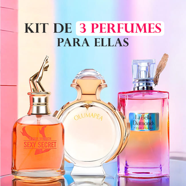KIT 3 PERFUMES EXCLUSIVOS PARA MUJERES